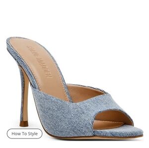 Denim Peach Priya Heeled Sandals